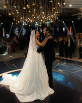 Chic White Ball Gown Sweetheart Sleeveless Sequined Chapel Train Tulle Wedding Dress